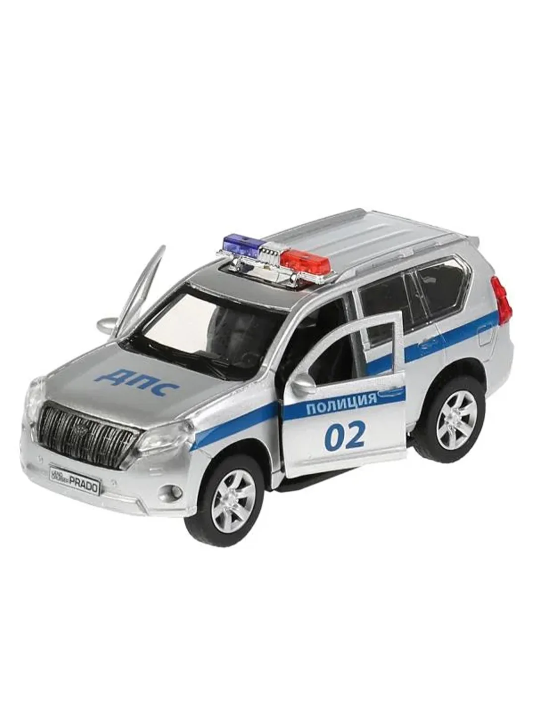Металлическая модель ТехноПарк Toyota Land Cruiser Prado. Полиция, 12 см