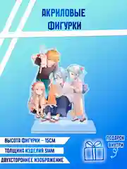 Бирюзовый фигурки акриловые " Genshin Impact", "Геншин"," Бензопила", и другие