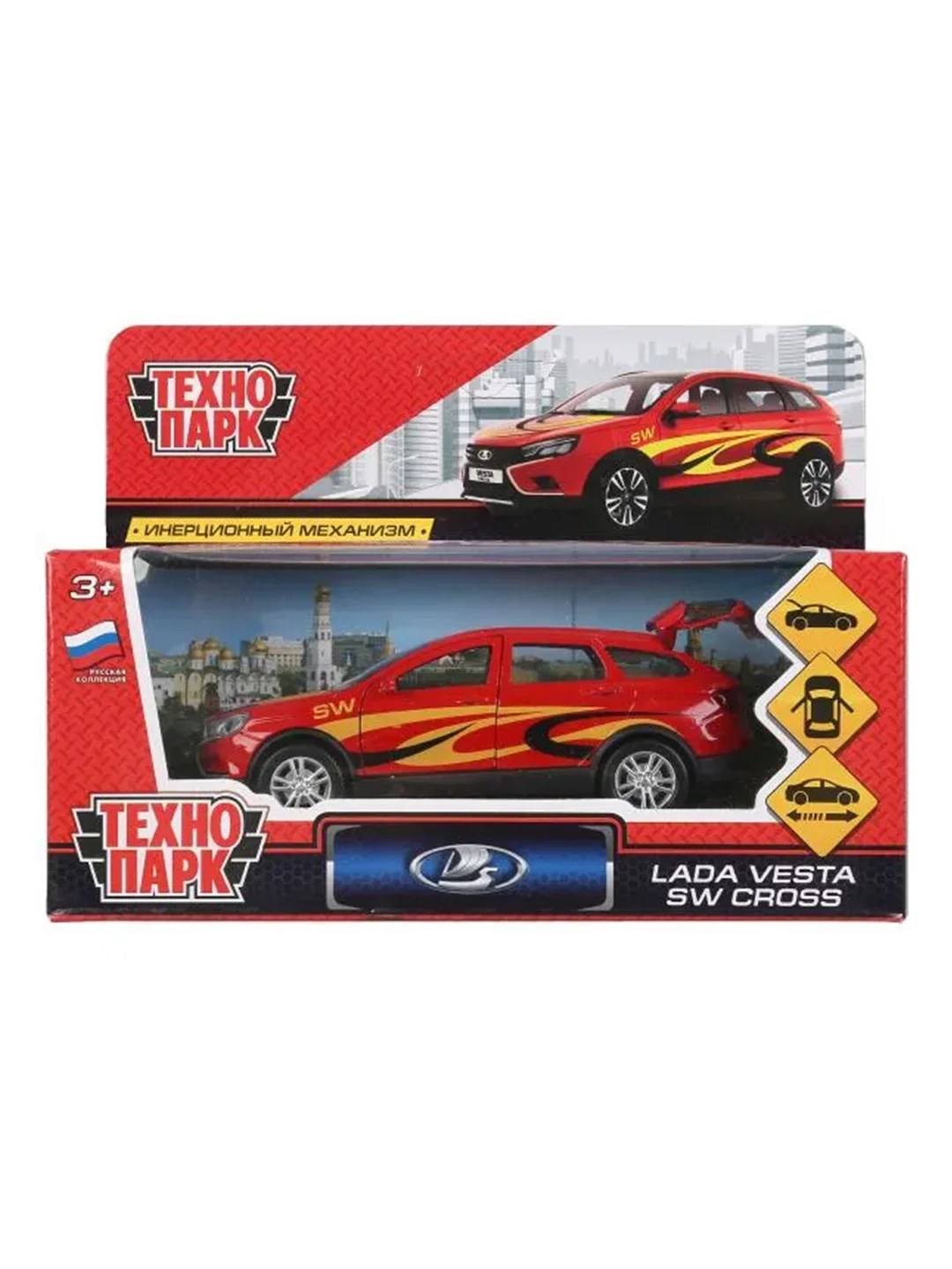 Металлическая машина ТехноПарк LADA VESTA SW CROSS Спорт, 12 см