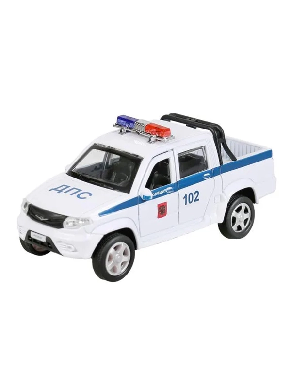 Металлическая модель ТехноПарк УАЗ Pickup. Полиция, 12 см