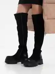 Черный женские зимние ботфорты