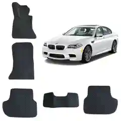 Черный 3-d Автомобильные EVA коврики для BMW 5 (F10) / БМВ 5 (рестайлинг) (6 поколение)