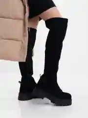 Фуксия женские зимние ботфорты