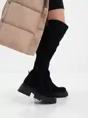 Хаки женские зимние ботфорты