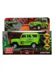 Металлическая модель Технопарк "УАЗ Hunter. Динозавры", 11,5 см