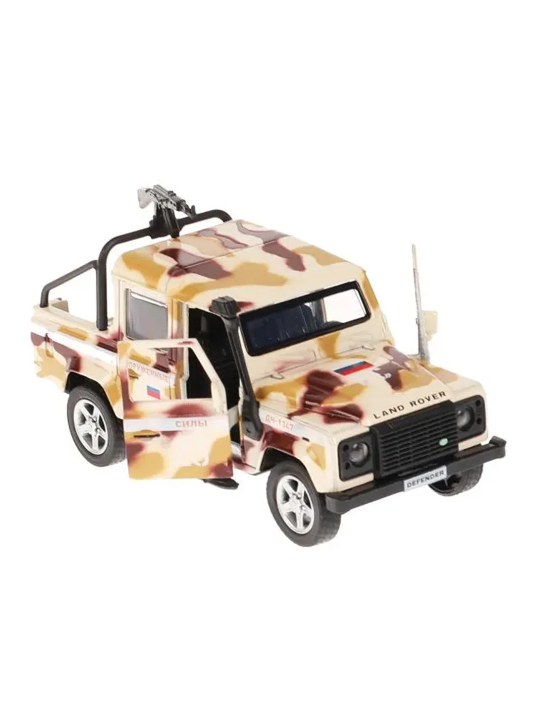 Металлическая модель Технопарк Land Rover Defender 110 Pick-up, камуфляж, 12 см