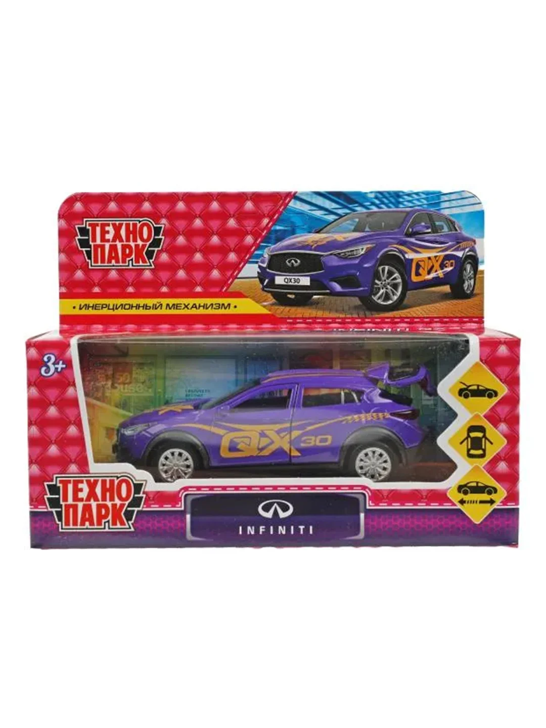 Металлическая модель Технопарк Infiniti QX30, для девочек, 12 см