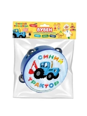 Деревянная игрушка ТМ Буратино бубен Синий Трактор, 3+