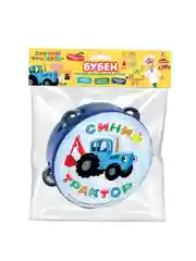 Деревянная игрушка ТМ Буратино бубен Синий Трактор, 3+