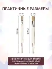 Кисти малярные для краски набор 10 и 15 мм, 2 шт