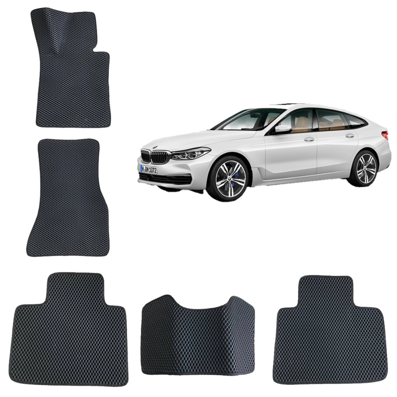 Автомобильные 3-D коврики EVA в салон для BMW 6 GT (G32) / БМВ 6 ГТ (4 поколение)