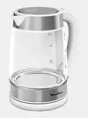Электрочайник Moulinex(Tefal) Glass BY600130 серебристый/белый