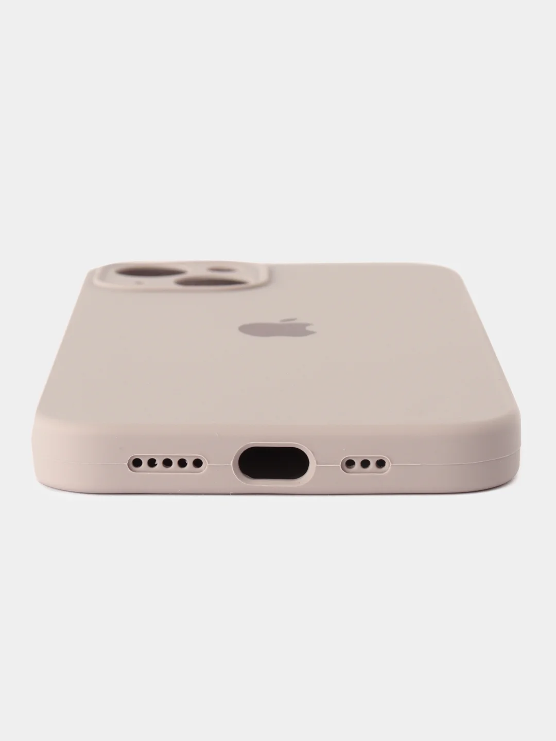Бежевый меланж чехол на IPhone, Айфон 13, силиконовый