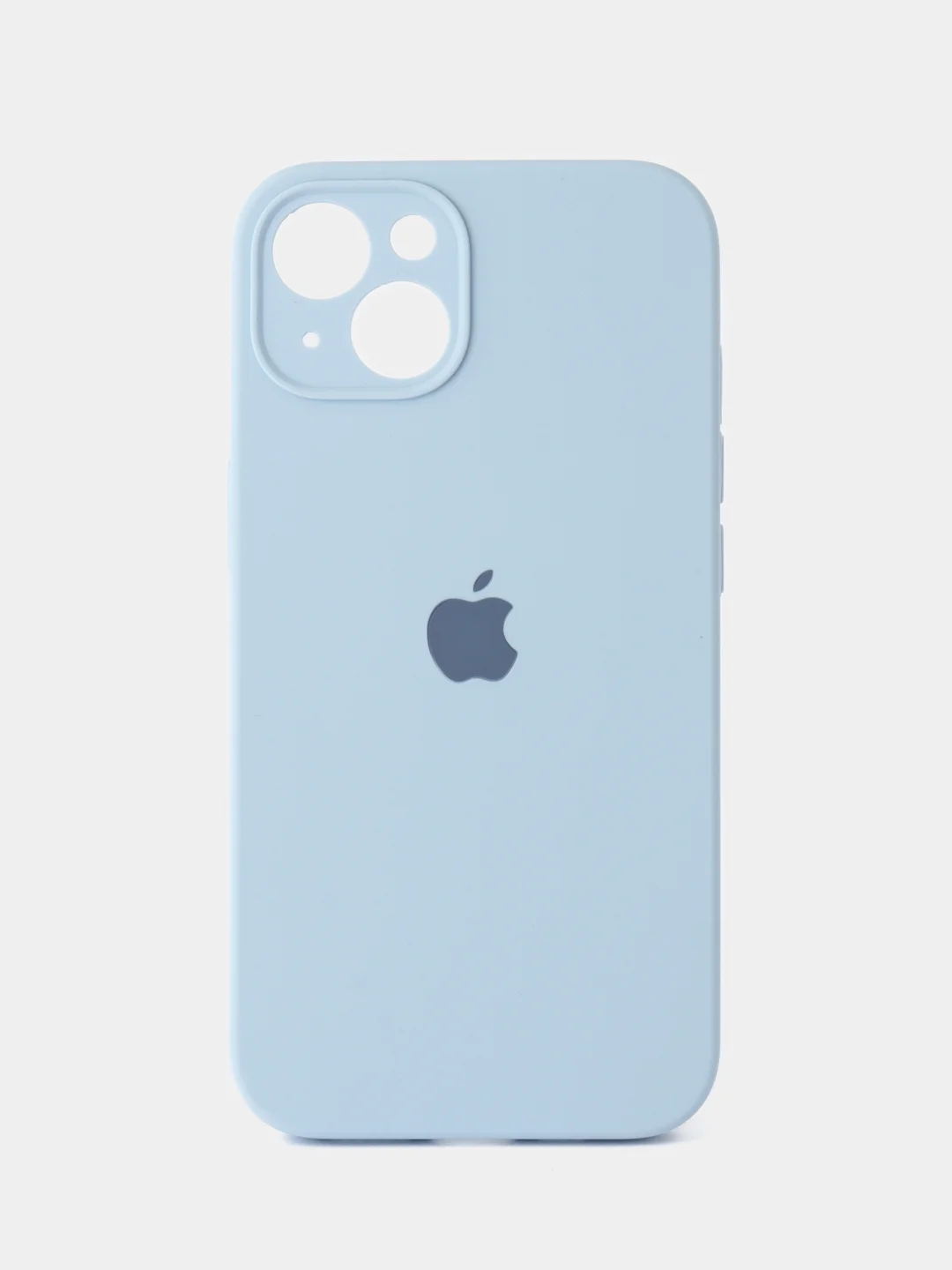 Светло-синий чехол на IPhone, Айфон 13, силиконовый