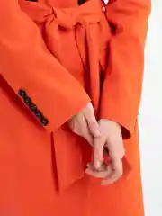 Рыжий пальто женское, демисезон