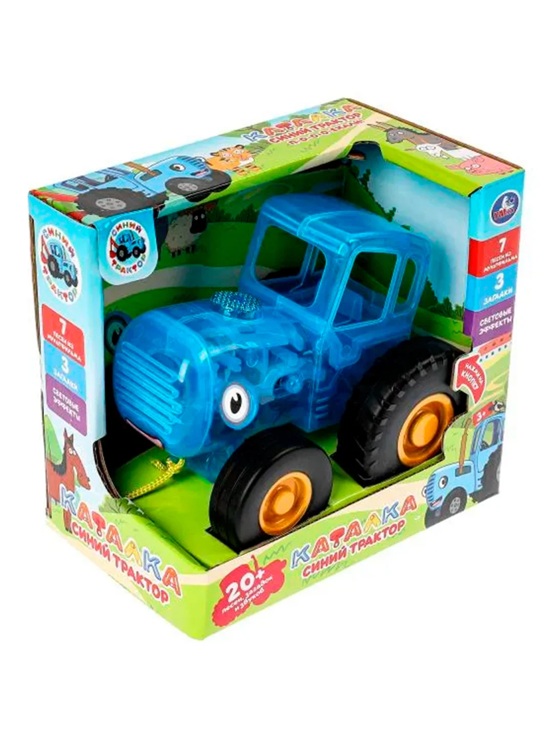 Музыкальная игрушка УМКА Синий Трактор. Каталка, 12 х 10 х 6 см