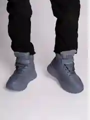 Серый ботинки для мальчиков зимние, 33-38