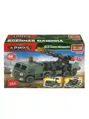 Конструктор Город мастеров 3 в 1 Военная машина, 111 деталей