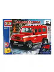 Конструктор Город мастеров UAZ HUNTER Пожарная служба, 35 деталей