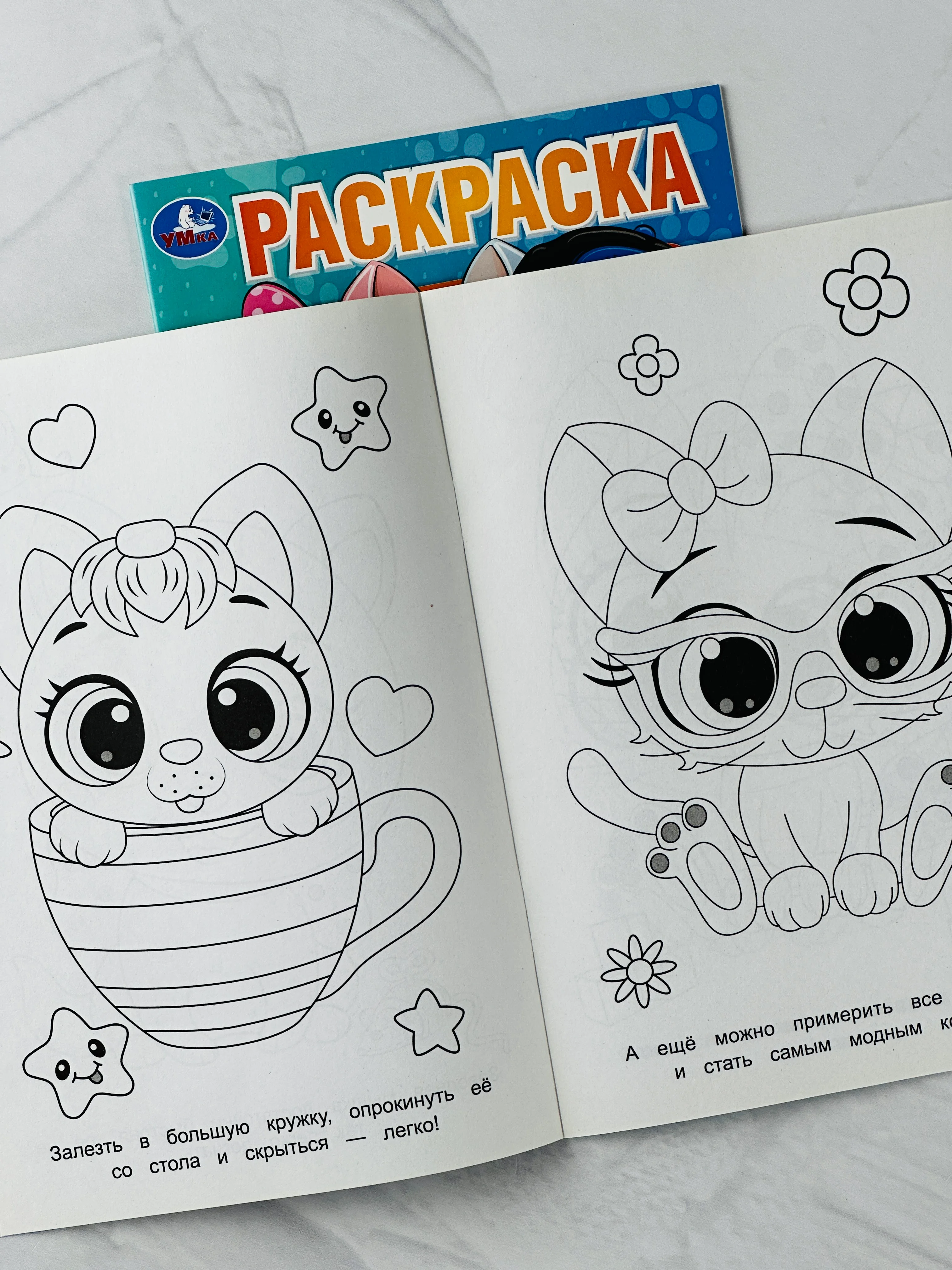 Книжка для раскрашивания Озорные котята котенок кошка питомцы Раскраска для малыша девочек