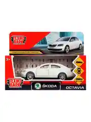 Инерционная металлическая модель Технопарк Skoda Octavia, 12 см