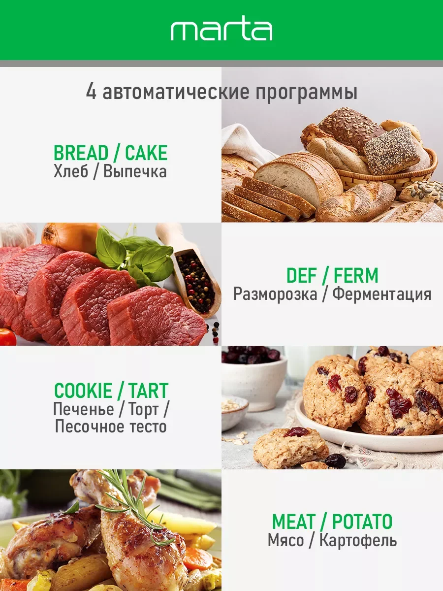 Черный мини-печь электрическая MARTA MT-EO4289B /2200 Вт/ 35л/ Сенсорное управление