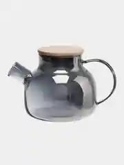 Черный чайник заварочный, с металлическим фильтром, 3 объема