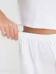 Белый пижама женская, шорты и футболка