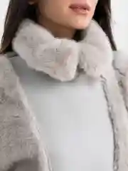 Шуба укороченная, женская, оверсайз, косуха, авиатор, полушубок