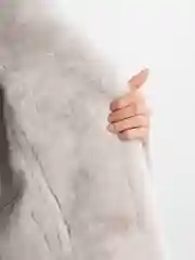 Серый шуба из искусственного меха, дубленка, экомех, экокожа, авиатор, косуха
