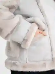 Серый шуба из искусственного меха, дубленка, экомех, экокожа, авиатор, косуха