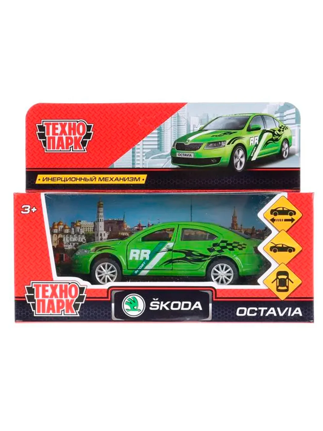 Металлическая модель Технопарк "Skoda Octavia. Спорт", длина 12 см