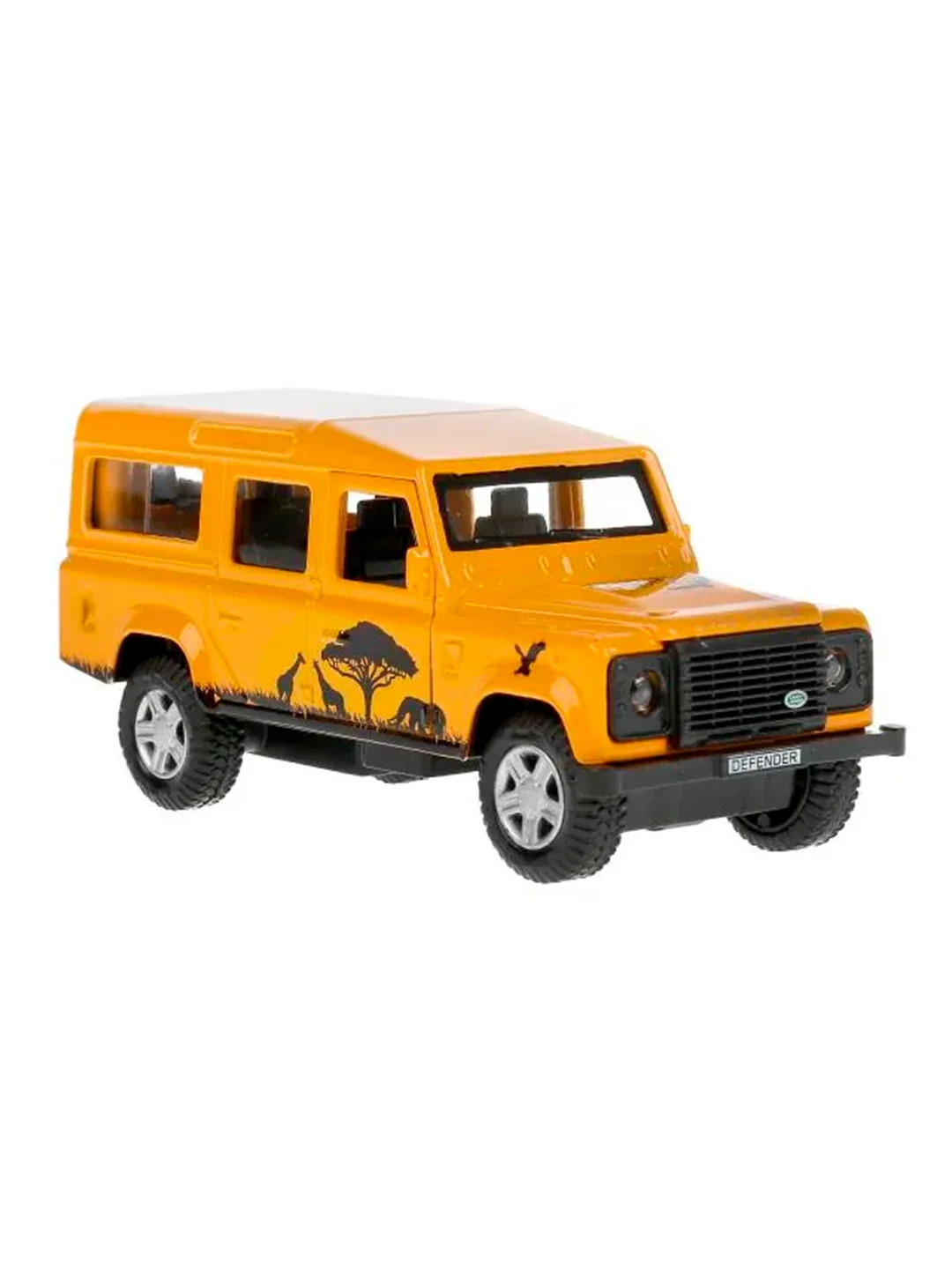 Коллекционная металлическая машина Технопарк Land Rover Defender Сафари, длина 12 см