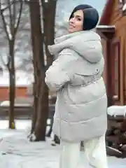Серый металлик куртка женская зимняя