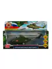 Металлическая модель Технопарк Транспортный вертолёт, 20 см