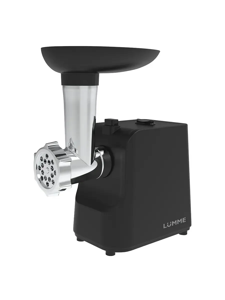Черный мясорубка электрическая LUMME LU-MG2111A /2400Вт/ насадки для кеббе и колбас/ черный