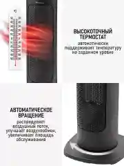 Черный тепловентилятор конвекционный OBSIDIAN BS-FH2057C черный