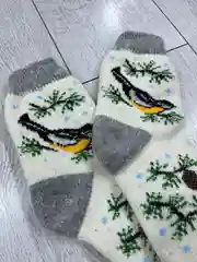 Желтый носки шерстяные теплые вязаные, Новогодние, мужские и женские