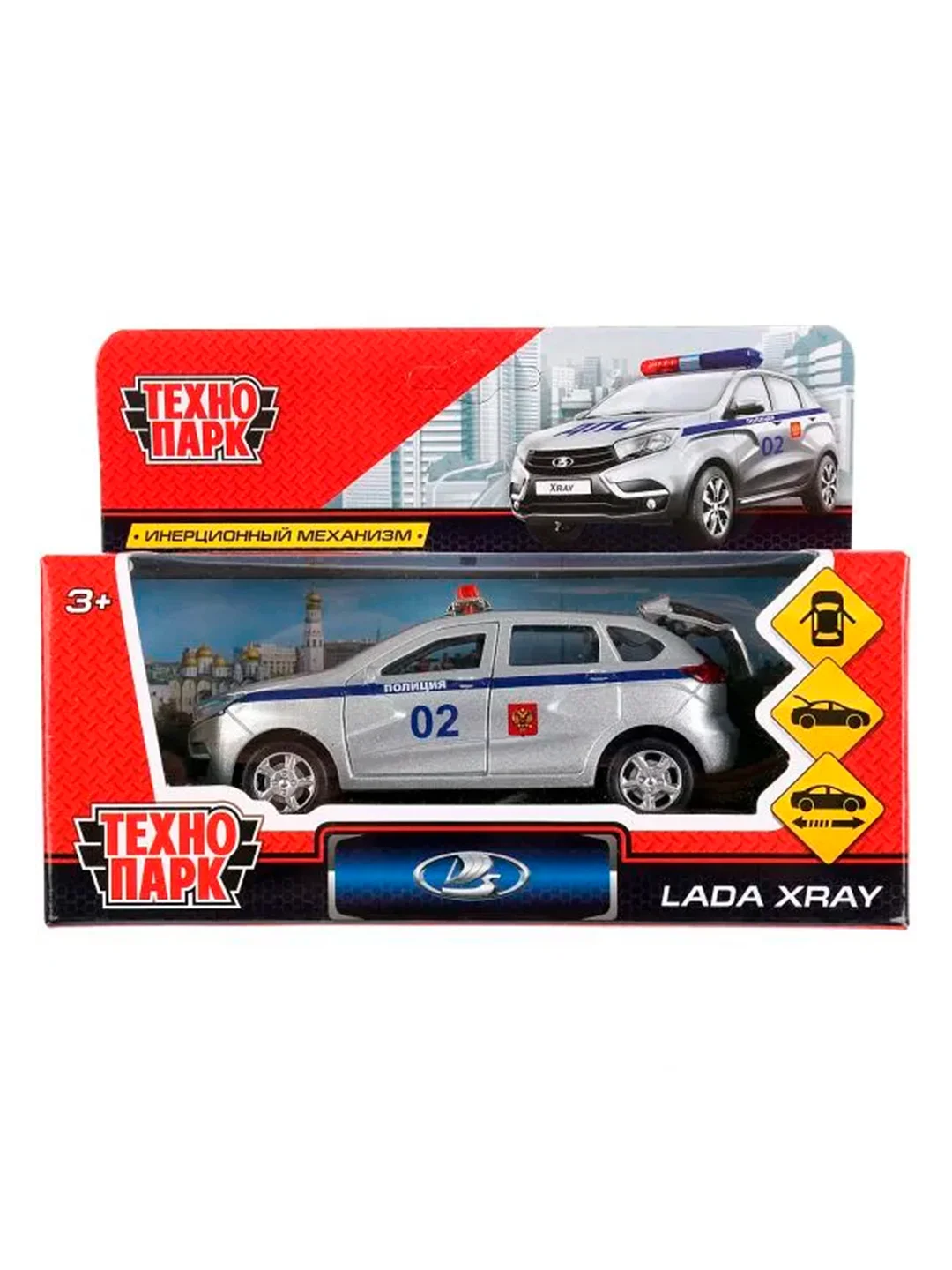 Металлическая модель Технопарк "LADA XRAY. Полиция", 12 см