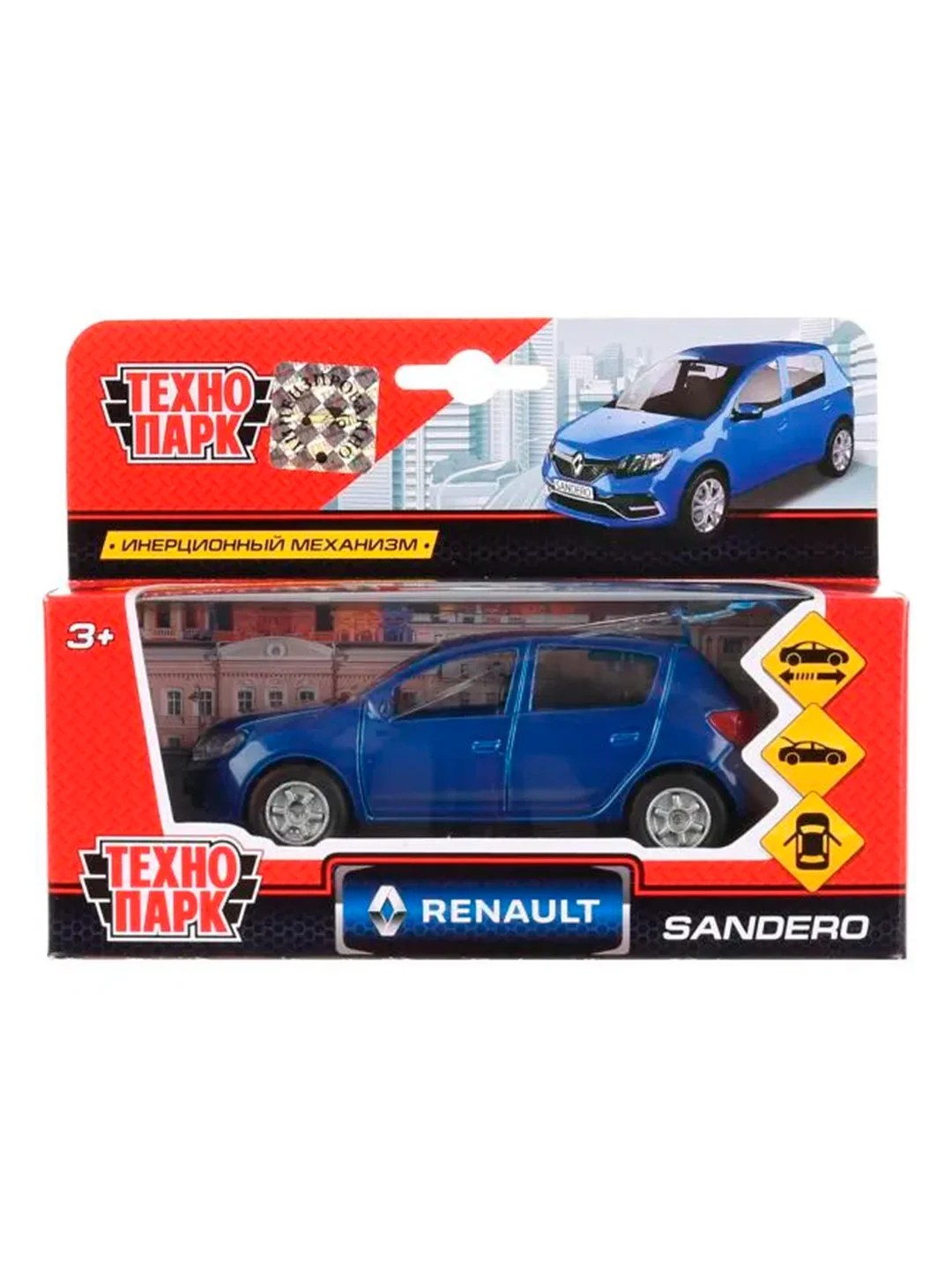 Коллекционная металлическая модель ТехноПарк RENAULT Sandero, 12 см