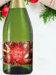 Красный наклейка на бутылку