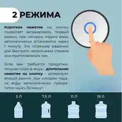 Белый помпа - диспенсер для воды, электрический