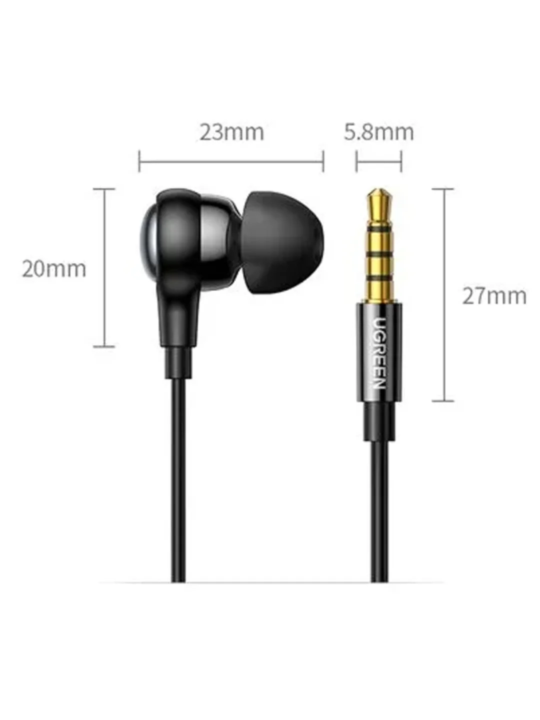 Наушники Ugreen EP103 (30637) In-Ear Earphones with 3.5mm Plug - Black