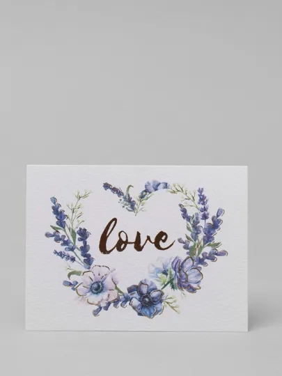 Поздравительная открытка для девушки, дизайнерская "Love", 8х6 см