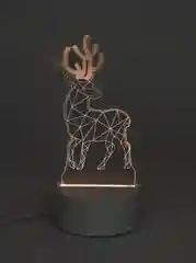 Алый светильник-ночник 3D, светодиодный LED, USB, 3 цвета, с блоком питания