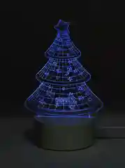Алый светильник 3D светодиодный, LED, 8 цветов, с блоком питания