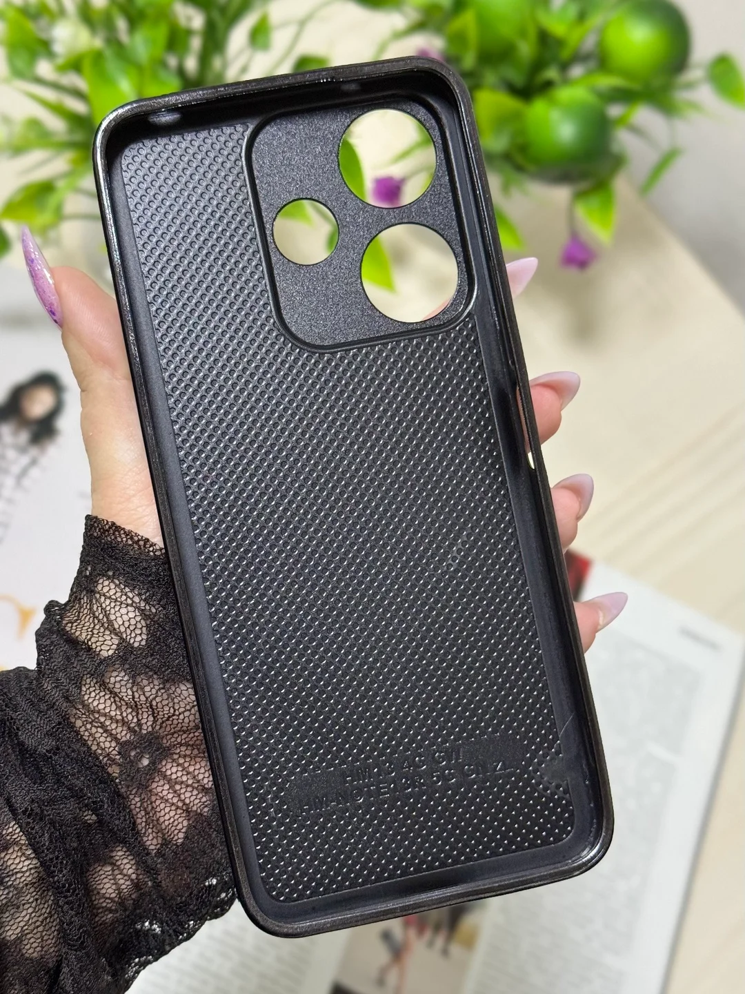 Черный чехол для Xiaomi Redmi 13,  стразы, редми 13