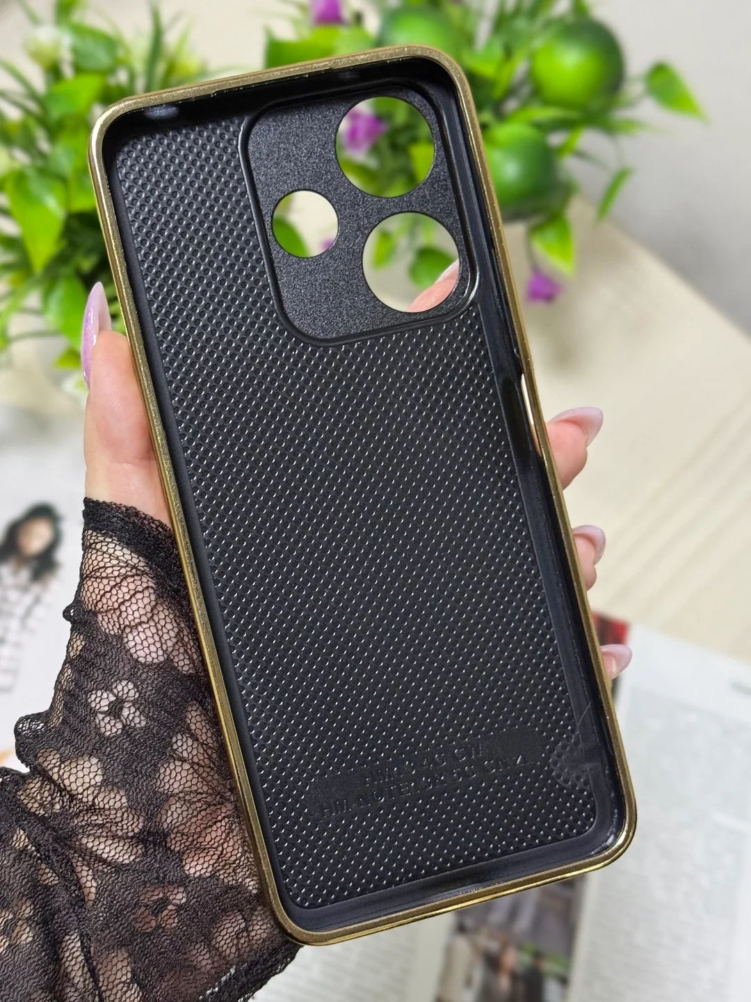 Золотой чехол для Xiaomi Redmi 13,  стразы, редми 13