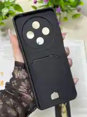 Черный чехол для Redmi 14C, Poco C75, с карманом для карты