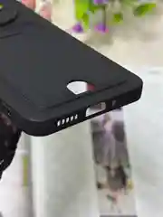 Черный чехол для Redmi 14C, Poco C75, с карманом для карты